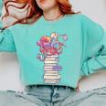 Cute Octopus Bookworm Fun Reading Tee For Book Lovers Comfort Colors Sweatshirt Butter