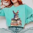 Cute Reading Bunny With Glasses Books Bookworm Reader Book Premium Tri-Blend Comfort Colors Sweatshirt Butter Cute Reading Bunny With Glasses Books Bookworm Reader Book Premium Tri-Blend Comfort Colors Sweatshirt Butter
