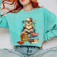 Cute Reading Chicken With Glasses Books Bookworm Reader Book Comfort Colors Sweatshirt Butter Cute Reading Chicken With Glasses Books Bookworm Reader Book Comfort Colors Sweatshirt Butter