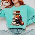 Cute Red Panda Reading Book Animal Bookworm Comfort Colors Sweatshirt Butter Cute Red Panda Reading Book Animal Bookworm Comfort Colors Sweatshirt Butter