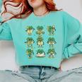 Cute Shamrock Reading Books St Patrick's Day Teacher Reading Comfort Colors Sweatshirt Butter Cute Shamrock Reading Books St Patrick's Day Teacher Reading Comfort Colors Sweatshirt Butter