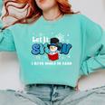 Cute Snowman Let It Snow I Have Books Reader Comfort Colors Sweatshirt Butter