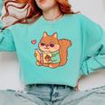 Cute Squirrel Reading A Book Lovers Anime Kawaii Women Kids Comfort Colors Sweatshirt Butter Cute Squirrel Reading A Book Lovers Anime Kawaii Women Kids Comfort Colors Sweatshirt Butter