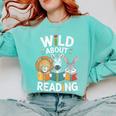 Cute Wildlife Zoo Animals For Book Reader Bookworms Comfort Colors Sweatshirt Butter