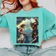 David And Goliath Bible Book Of Samuel King David Comic Comfort Colors Sweatshirt Butter
