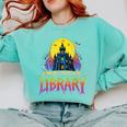 Death Gothic Support Your Local Library Lovers Book Comfort Colors Sweatshirt Butter