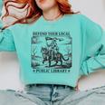 Defend Your Local Public Library Cat Knight Book Lover Comfort Colors Sweatshirt Butter Defend Your Local Public Library Cat Knight Book Lover Comfort Colors Sweatshirt Butter