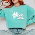 Defend Public Library Support Local Library Book Lover Comfort Colors Sweatshirt Butter