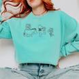Disney Winnie The Pooh Eeyore Pooh & Piglet Carrying Books Comfort Colors Sweatshirt Butter