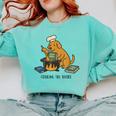 Dog Cooking The Books Comfort Colors Sweatshirt Butter
