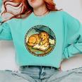 Dog Reading Book Rain Cozy Umbrella Cute Art Men Comfort Colors Sweatshirt Butter Dog Reading Book Rain Cozy Umbrella Cute Art Men Comfort Colors Sweatshirt Butter