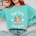 Dogs Books And Yarn Knitter Knitting Comfort Colors Sweatshirt Butter Dogs Books And Yarn Knitter Knitting Comfort Colors Sweatshirt Butter