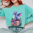 Dragon Book Fantasy Reading Comfort Colors Sweatshirt Butter Dragon Book Fantasy Reading Comfort Colors Sweatshirt Butter