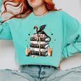 Dragon Hoard Of Books Reading Lover Cute Art Comfort Colors Sweatshirt Butter