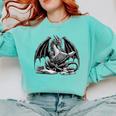 Dragon Reading Book Bookworm Books Dragon Learning Comfort Colors Sweatshirt Butter