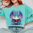 Dragon Reading Book Lover Comfort Colors Sweatshirt Butter Dragon Reading Book Lover Comfort Colors Sweatshirt Butter