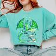 Dragon Reading Books Bookworm Comfort Colors Sweatshirt Butter