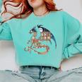 Dragon Silhouette Books Librarian Bookworm Women Men Kids Comfort Colors Sweatshirt Butter