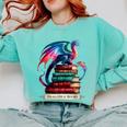 Dragons And Books Dragonworm Book Lover Reading Comfort Colors Sweatshirt Butter Dragons And Books Dragonworm Book Lover Reading Comfort Colors Sweatshirt Butter