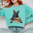 Dutch Shepherd Books Reading Dog Breed Graphic Comfort Colors Sweatshirt Butter