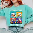 Eagle Love Reading And Eagles Child Book Lover Comfort Colors Sweatshirt Butter