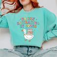 Easily Distracted By Books Silly-Goose Bookish Library Read Comfort Colors Sweatshirt Butter