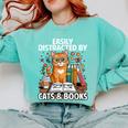 Easily Distracted By Cats And Books Book Lover Cat Comfort Colors Sweatshirt Butter Easily Distracted By Cats And Books Book Lover Cat Comfort Colors Sweatshirt Butter