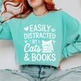 Easily Distracted By Cats And Books Reading Apparel Premium Tri-Blend Comfort Colors Sweatshirt Butter Easily Distracted By Cats And Books Reading Apparel Premium Tri-Blend Comfort Colors Sweatshirt Butter