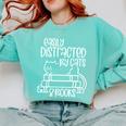 Easily Distracted By Cats And Books Reading Cat Comfort Colors Sweatshirt Butter Easily Distracted By Cats And Books Reading Cat Comfort Colors Sweatshirt Butter