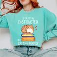 Easily Distracted By Cats And Books Reading Lover Bookish Comfort Colors Sweatshirt Butter Easily Distracted By Cats And Books Reading Lover Bookish Comfort Colors Sweatshirt Butter