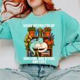 Easily Distracted By Dragons Books Cats Fantasy Book Lover Comfort Colors Sweatshirt Butter