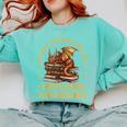 Easily Distracted By Dragons And Books Fantasy Book Lover Comfort Colors Sweatshirt Butter