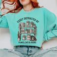 Easily Distracted By Plants Cats & Books Planting Gardening Comfort Colors Sweatshirt Butter Easily Distracted By Plants Cats & Books Planting Gardening Comfort Colors Sweatshirt Butter