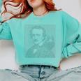 Edgar Allen Poe & Raven Reading Bookworm Reader Comfort Colors Sweatshirt Butter Edgar Allen Poe & Raven Reading Bookworm Reader Comfort Colors Sweatshirt Butter