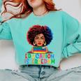 Education Is Freedom History Girl Women Book Lover Comfort Colors Sweatshirt Butter