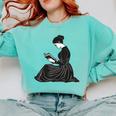 Emily Dickinson Reading A Book Comfort Colors Sweatshirt Butter