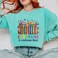 Everyone Is Welcome Here Floral Book LGBT Pride Equality Comfort Colors Sweatshirt Butter