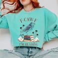 F-CAW-F Crow Book Lover Reader Gothic Humor Comfort Colors Sweatshirt Butter F-CAW-F Crow Book Lover Reader Gothic Humor Comfort Colors Sweatshirt Butter