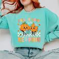 Fall In Love With Reading Thanksgiving Pumpkin Book Lover Comfort Colors Sweatshirt Butter
