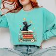 Fantasy Drama Tragedy Reading Lover Book Cat Humor Comfort Colors Sweatshirt Butter