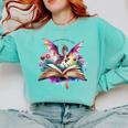 In My Fantasy Era Magic Dragon Book Comfort Colors Sweatshirt Butter