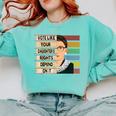 Feminist Ruth Bader Ginsburg RBG Quote Girl With Book Women Comfort Colors Sweatshirt Butter