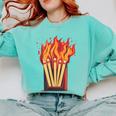 Flames And Lighter Costume For Matchbook Lovers Comfort Colors Sweatshirt Butter