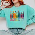 Floral Flower Book Equality Human Rights Women's Rights Comfort Colors Sweatshirt Butter