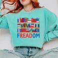 Freadom To Read Book Lover Reading Freedom Comfort Colors Sweatshirt Butter