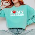Fun I Love My Library Book Reader Bookworm Librarian Costume Comfort Colors Sweatshirt Butter Fun I Love My Library Book Reader Bookworm Librarian Costume Comfort Colors Sweatshirt Butter