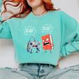 Gamer Book Lover Girl Women Bookworm Video Gaming Daughter Comfort Colors Sweatshirt Butter