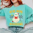 Ghost Reading Books Teacher Student Halloween Read More Book Comfort Colors Sweatshirt Butter