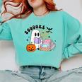 Ghost Reading Halloween Women Teacher Book Lover Comfort Colors Sweatshirt Butter Ghost Reading Halloween Women Teacher Book Lover Comfort Colors Sweatshirt Butter