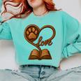 Girl Who Loves Dogs & Books Heart Dog Lover Reader Reeding Comfort Colors Sweatshirt Butter Girl Who Loves Dogs & Books Heart Dog Lover Reader Reeding Comfort Colors Sweatshirt Butter